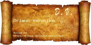 Drimus Veronika névjegykártya